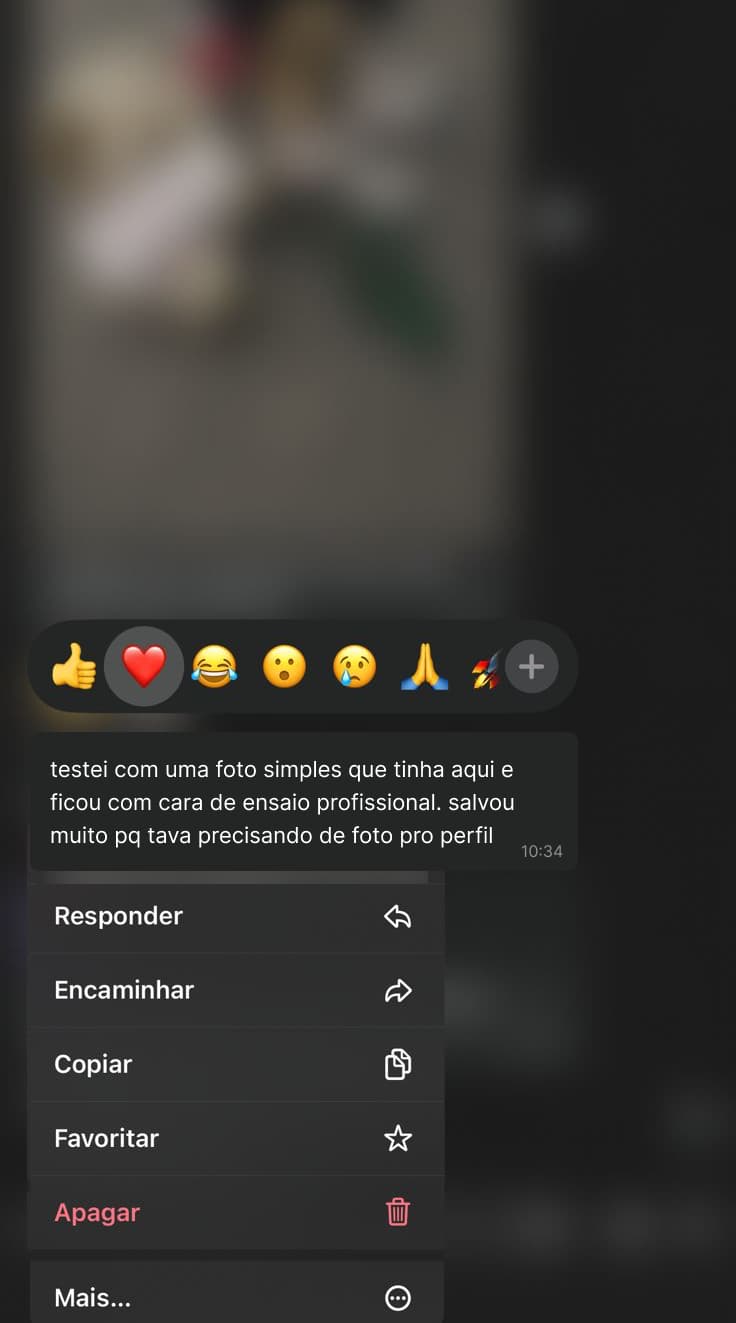 Depoimento de cliente sobre criar fotos para o perfil
